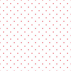 Seamless pattern of watercolor red dots on a white background. Use for weddings, invitations, birthdays