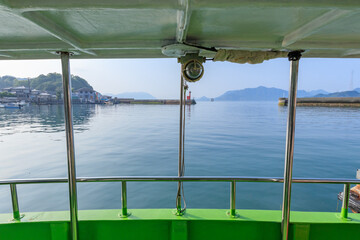 渡船と瀬戸内海　広島県竹原市　Ferryboat and Setonaikai Hiroshima Takehara city
