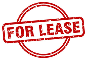 for lease grunge stamp. for lease round vintage stamp