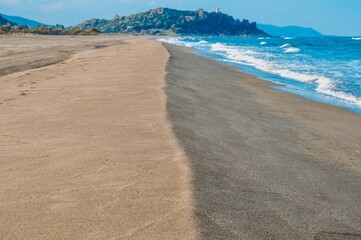 Beach view in Sardinia, Italy.