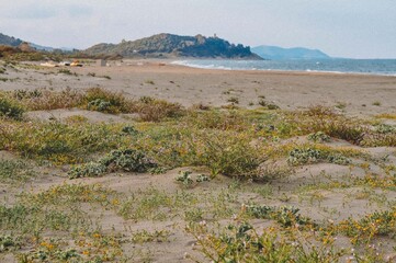 Beach view in Sardinia, Italy.