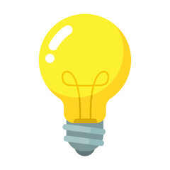 Lightbulb. Isolated icon pictogram. Eps 10 vector illustration.