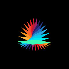 colorful abstract pattern vector design. Ready for logo, icon, template, etc. Rainbow design