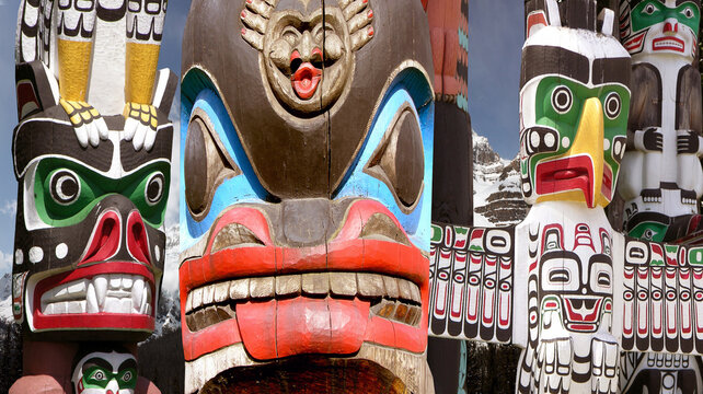 First Nation Totem Poles in British Columbia 