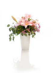 Flower bouquet on white background