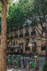 bikes in the street paris