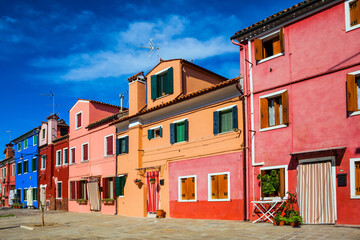 Fototapeta na wymiar The island of Burano near Venice