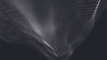 Abstract polygonal space low poly dark background