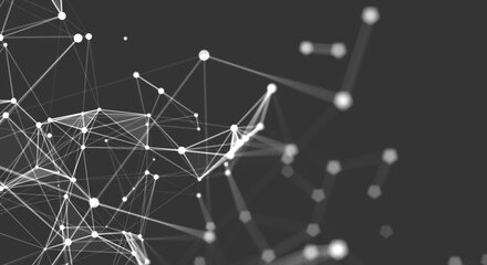 Abstract polygonal space low poly dark background