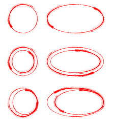 Grunge brush lines .Post Stamps Collection. Circles and ovals highlight marker . Banners, Insignias , Logos, Icons, Labels and Badges Set . vector distress textures.blank shapes.retro frames.