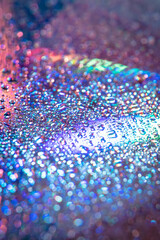 water drops on dvd media, water drops on colorful background