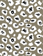 Seamless leopard pattern, animal print.