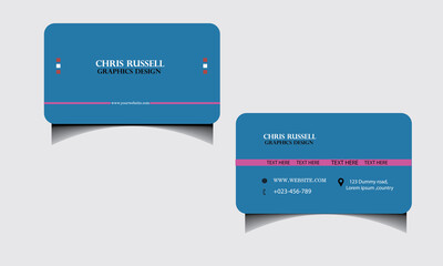 corporate blue business card design template
