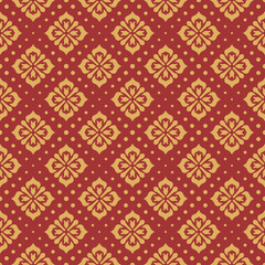 Retro vintage Chinese traditional pattern seamless background round dot cross line flower