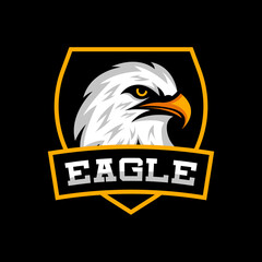 eagle mascot logo design. eagle e-sport logo emblem for gaming team, club, or squad