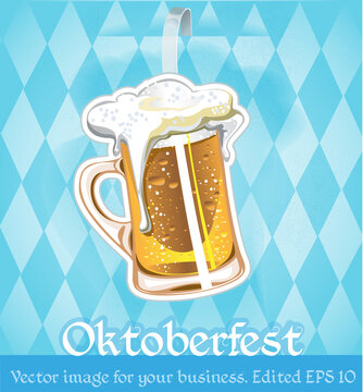 image with beer on oktoberfest for your business. edited