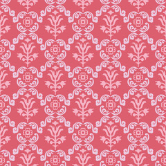 Retro vintage Chinese traditional pattern seamless background spiral curve cross cloud botanic garden plant flower leaf