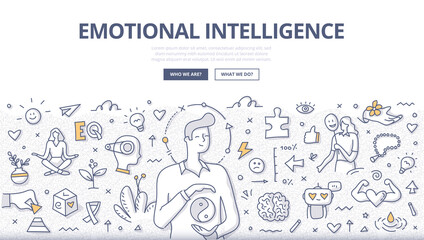Emotional Intelligence Doodle Concept