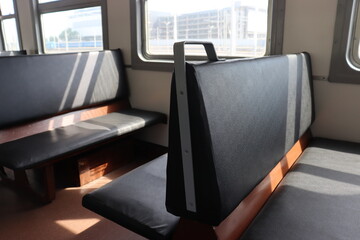 belarusian train wagon interior with seats