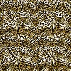 Seamless leopard pattern, animal print.