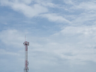 Telecommunication tower of 4G and 5G cellular. Cell Site Base Station. Wireless Communication...