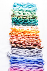 Colorful pattern background from embroidery thread