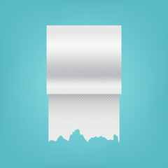 White toilet paper roll, vector icon.