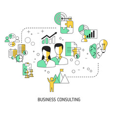 Business consulting vector concept