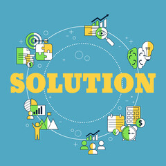 Business solutions vector concept