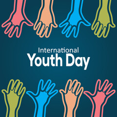 Illustration Vector Graphic Of International Youth Day Poster Background, Good Design For International Youth Day Theme Design