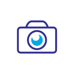 camera icon logo illustration design