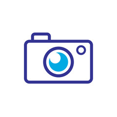 camera icon logo illustration design
