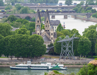 Naklejka premium Basilica of St. Castor is the oldest church in Koblenz