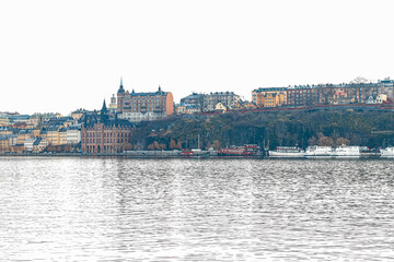 City view in cloudy weather 