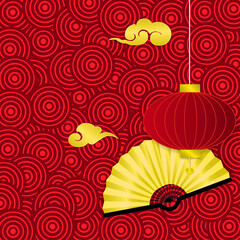 vector of abstract chinese new year graphic and background