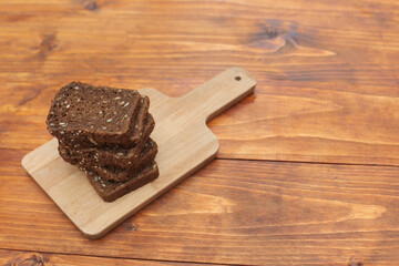 .Brown bread slices