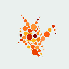 abstract color on white molecules.