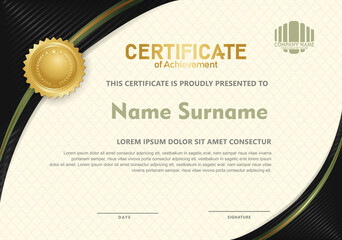 certificate template with circular angel and line ornament modern pattern,diploma.
