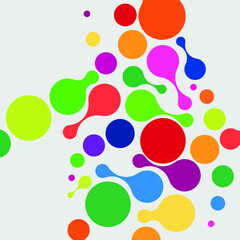 abstract color on white molecules.