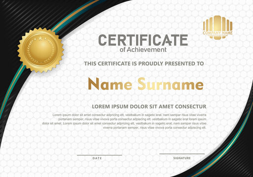 certificate template with circular angel and line ornament modern pattern,diploma.