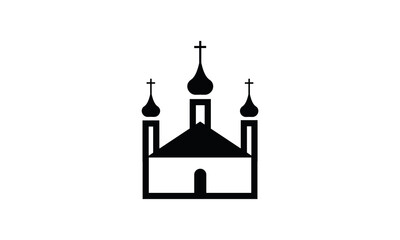 Church building religion architecture  vector illustration 