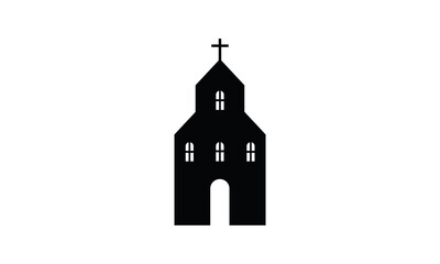 Church building religion architecture  vector illustration 