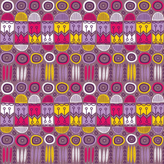 Ethnic african hand drawn seamless pattern. Ideal for background, wallpaper, textile, backdrop, wrapping paper. Pattern design.