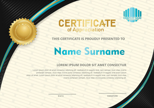 certificate template with circular angel and line ornament modern pattern,diploma.