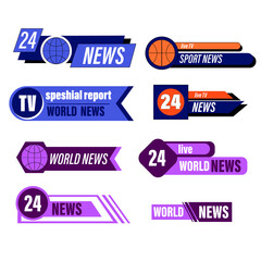 Tv title. Broadcasting banner 