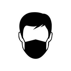 Man in face mask line icon, vector pictogram of disease prevention. Protection wear from coronavirus, air pollution, dust, flu illustration, sign for medical equipment store.