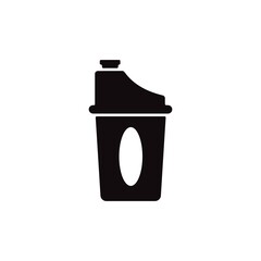 Sports shaker icon isolated on white background. Protein shake symbol.