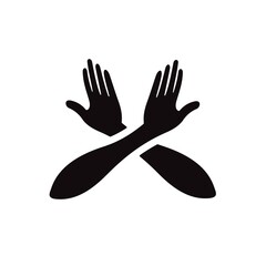 Obraz premium Stop violence icon. No bullying sign. Prohibition of domestic violence. Stop crimes.