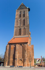 Tower of the St. Marien church in Wismar, Germany