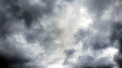 Blurry cloudy dark gray stormy sky. Background.